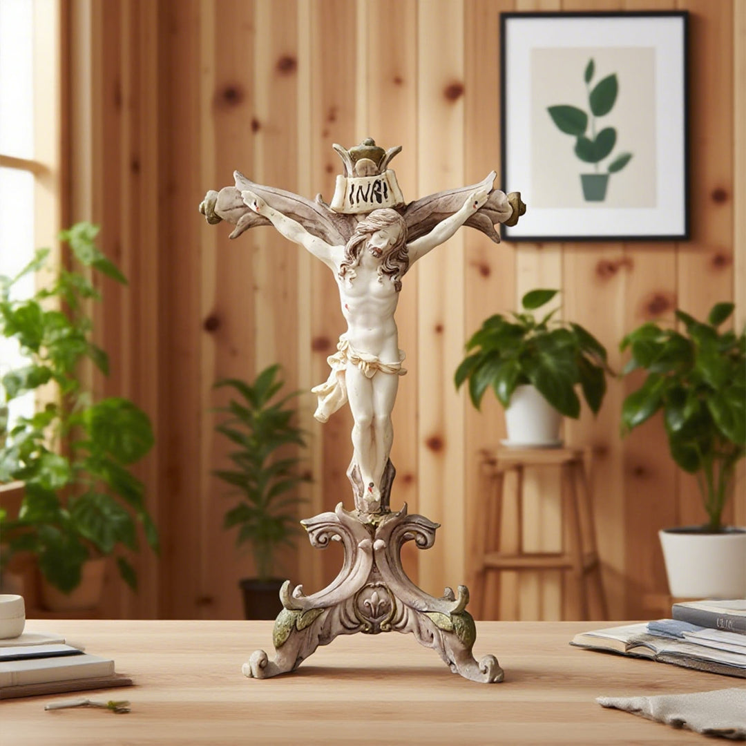 Christianartworkshop Classic Resin Crucifix Jesus Figure: Uncommon Badge of Steadfast Conviction - Resin - image 0