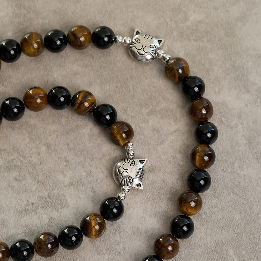 Christianartworkshop Faithful Tabby Cat with Brown Black Beads for Loving Prayer Animal Rosary - image 7
