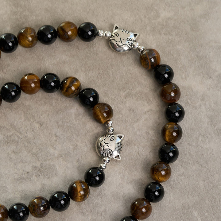 Christianartworkshop Faithful Tabby Cat with Brown Black Beads for Loving Prayer Animal Rosary - image 7