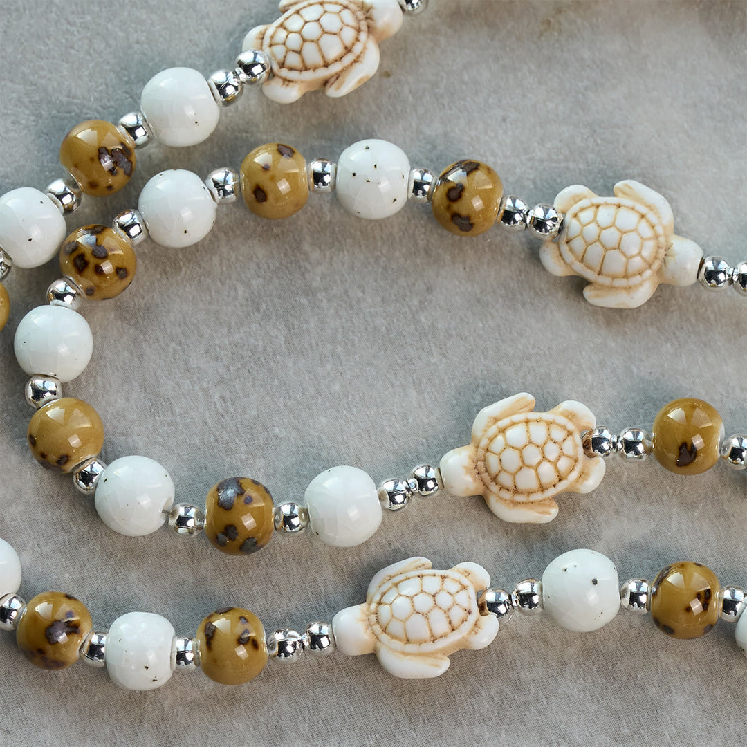 Christianartworkshop Divine Care Turtle with Warm Yellow Beads and Our Lord's Mercy Animal Rosary - image 6