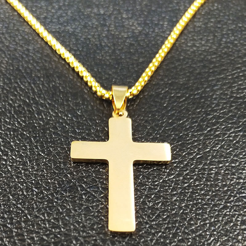 Christianartworkshop Minimalist Cross Necklace with "JESUS" Detail: Understated Expression of Faith - image 5