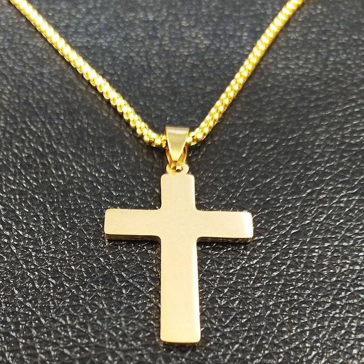 Christianartworkshop Minimalist Cross Necklace with "JESUS" Detail: Understated Expression of Faith - image 5