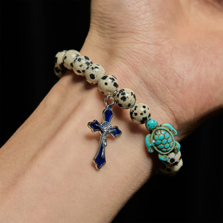 Christianartworkshop Ocean's Faith with Multicolored Natural Stone & Turtle Charm Animal Bracelet - image 37