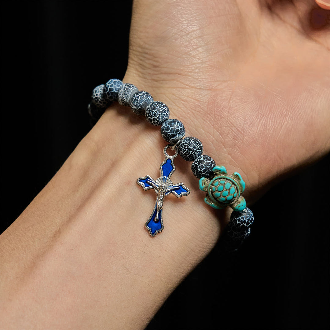 Christianartworkshop Ocean's Faith with Multicolored Natural Stone & Turtle Charm Animal Bracelet - image 44