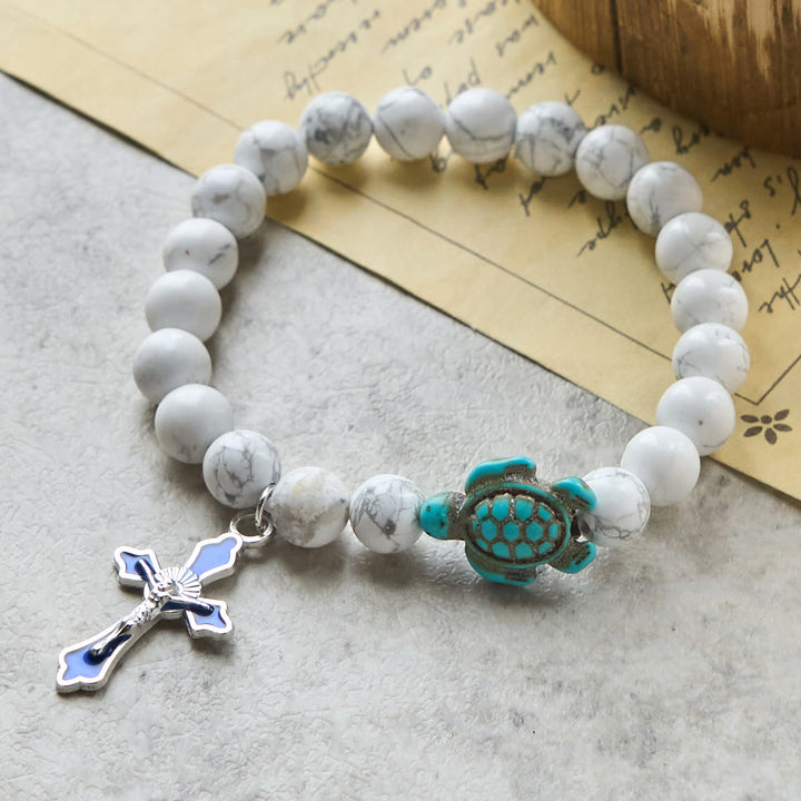 Christianartworkshop Ocean's Faith with Multicolored Natural Stone & Turtle Charm Animal Bracelet - image 22