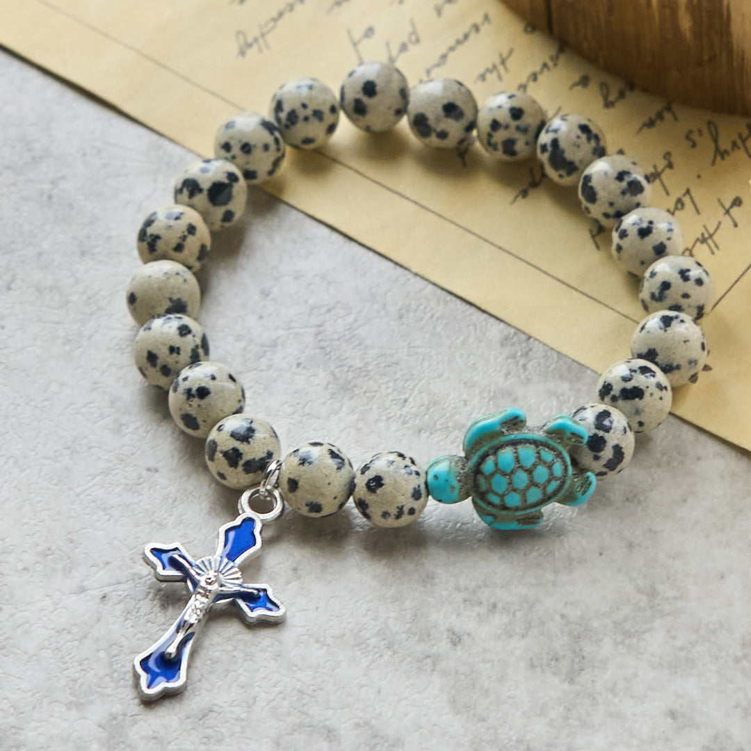 Christianartworkshop Ocean's Faith with Multicolored Natural Stone & Turtle Charm Animal Bracelet - image 36