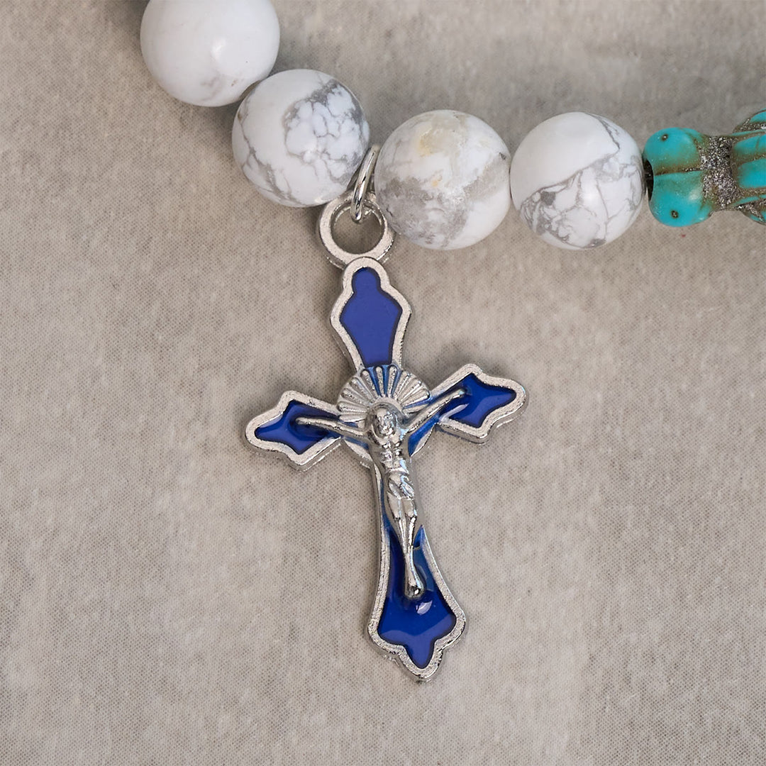 Christianartworkshop Ocean's Faith with Multicolored Natural Stone & Turtle Charm Animal Bracelet - image 27