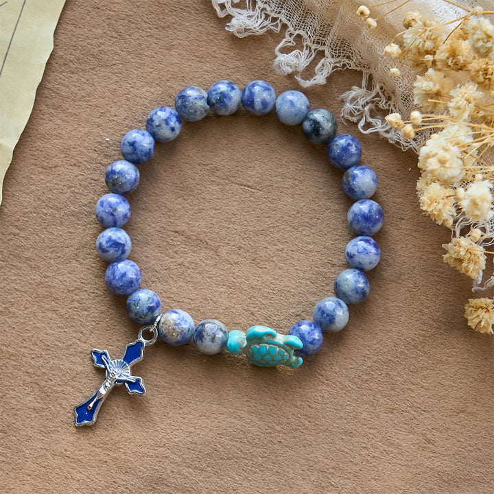 Christianartworkshop Ocean's Faith with Multicolored Natural Stone & Turtle Charm Animal Bracelet - image 32