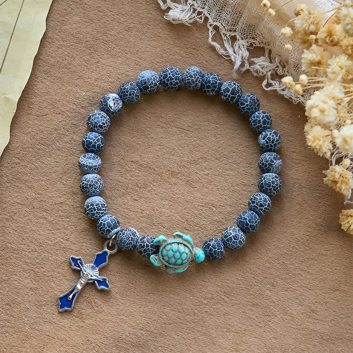 Christianartworkshop Ocean's Faith with Multicolored Natural Stone & Turtle Charm Animal Bracelet - image 46