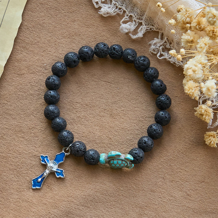 Christianartworkshop Ocean's Faith with Multicolored Natural Stone & Turtle Charm Animal Bracelet - image 18