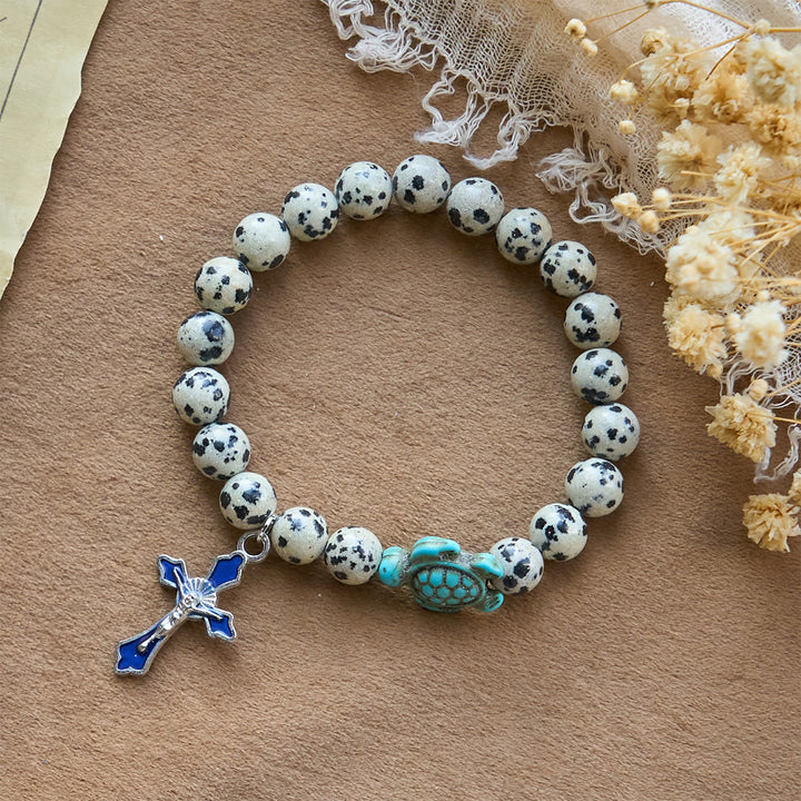 Christianartworkshop Ocean's Faith with Multicolored Natural Stone & Turtle Charm Animal Bracelet - image 39