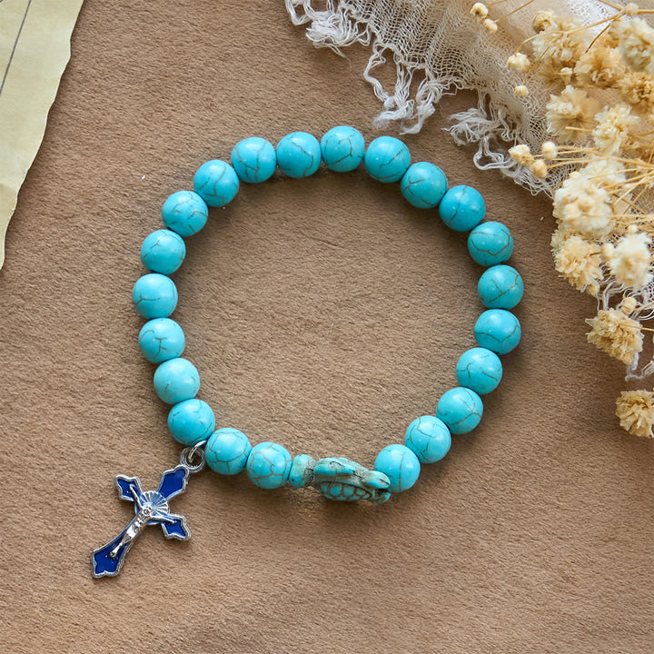 Christianartworkshop Ocean's Faith with Multicolored Natural Stone & Turtle Charm Animal Bracelet - image 11