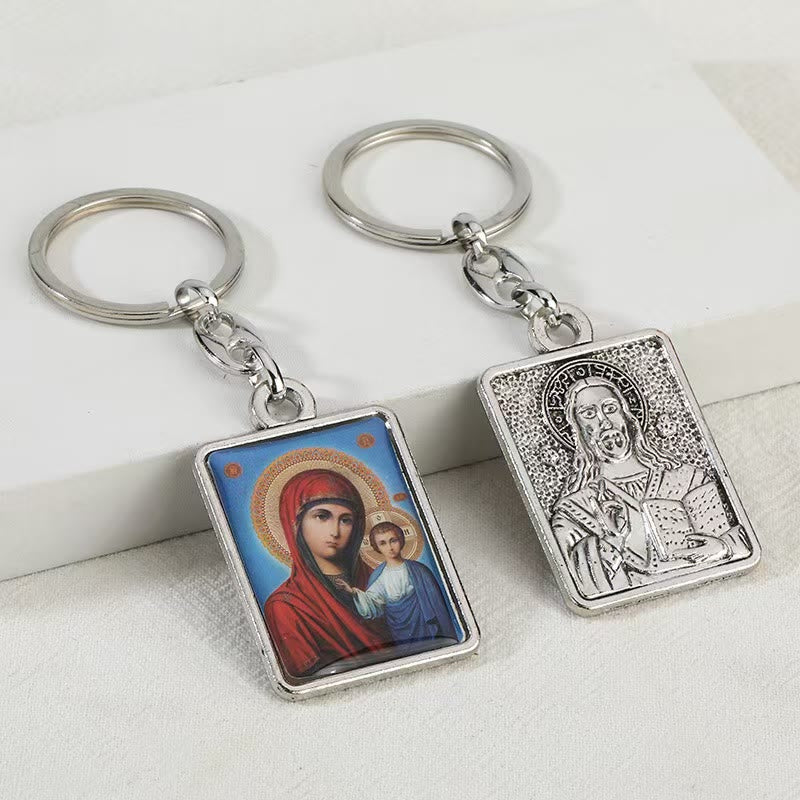 Christianartworkshop Artistic Religious Double - Sided Keychain: A Unique Expression of Divine Connection - image 2