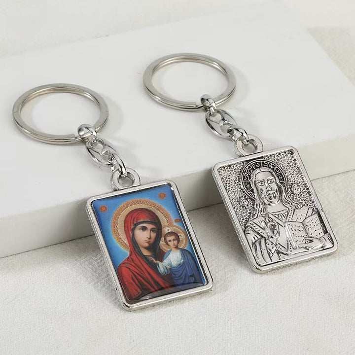 Christianartworkshop Artistic Religious Double - Sided Keychain: A Unique Expression of Divine Connection - image 2
