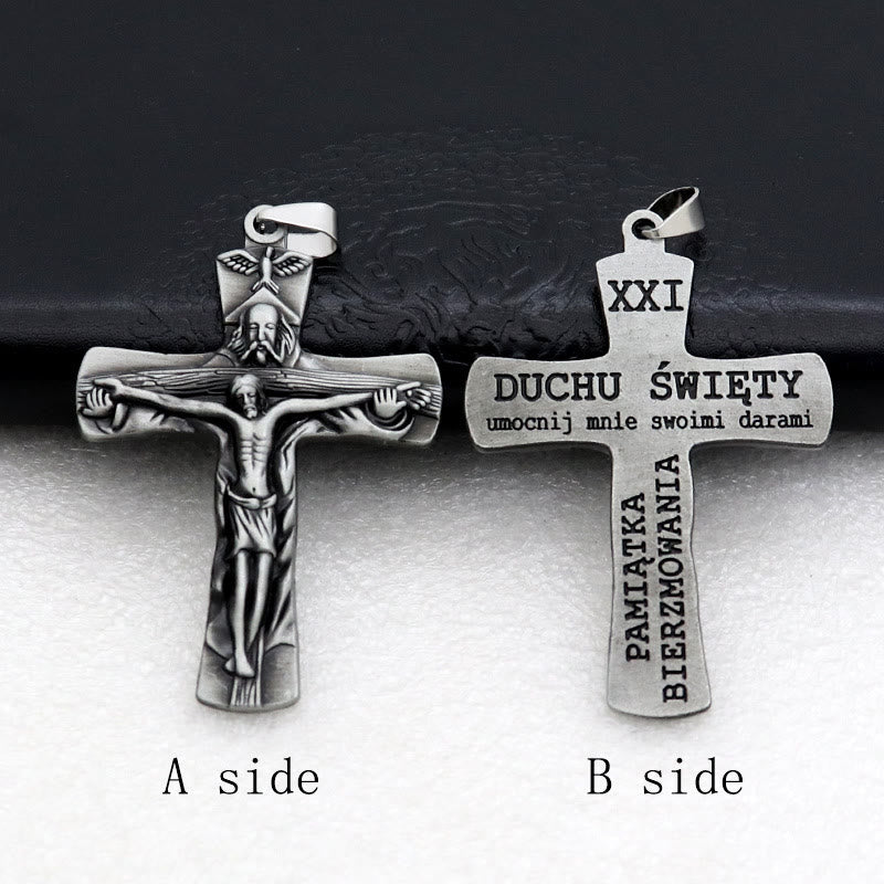 Christianartworkshop Antique Crucifix Keychain with Detailed Craftsmanship: Rare Emblem of Faith for Devout Hearts - image 4