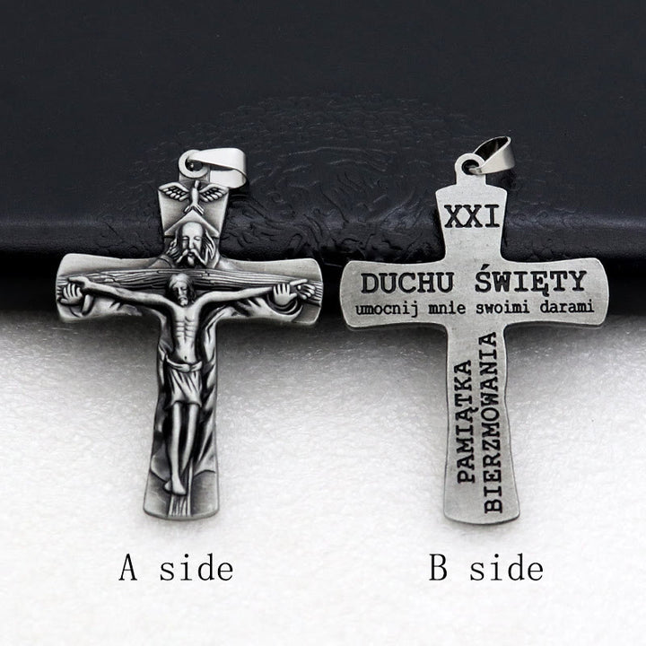 Christianartworkshop Antique Crucifix Keychain with Detailed Craftsmanship: Rare Emblem of Faith for Devout Hearts - image 4