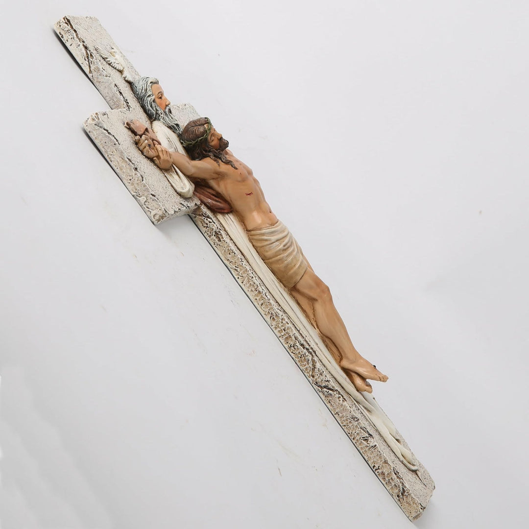 Christianartworkshop Holy Trinity Crucifix Wall Art with Christ, Father and Holy Spirit - image 5