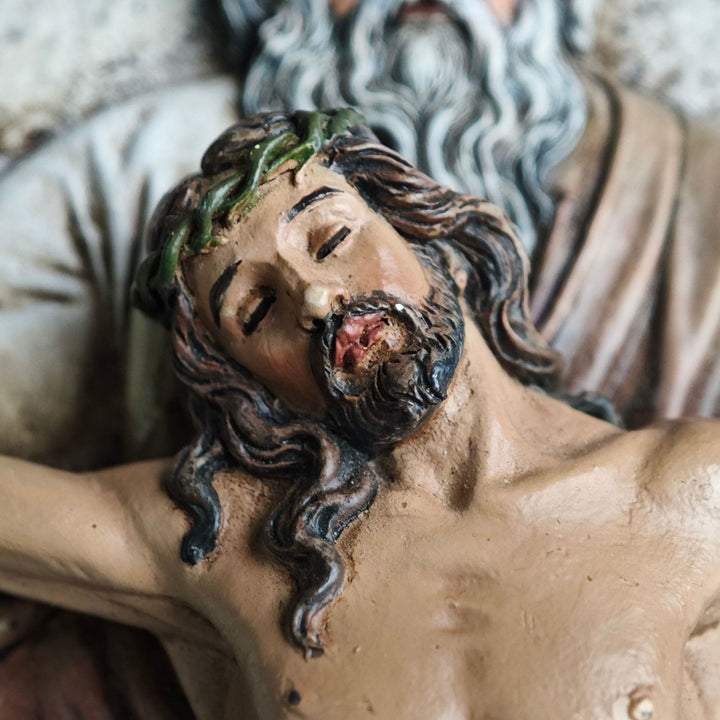 Christianartworkshop Holy Trinity Crucifix Wall Art with Christ, Father and Holy Spirit - image 2