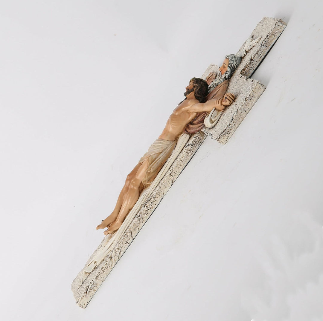 Christianartworkshop Holy Trinity Crucifix Wall Art with Christ, Father and Holy Spirit - image 6