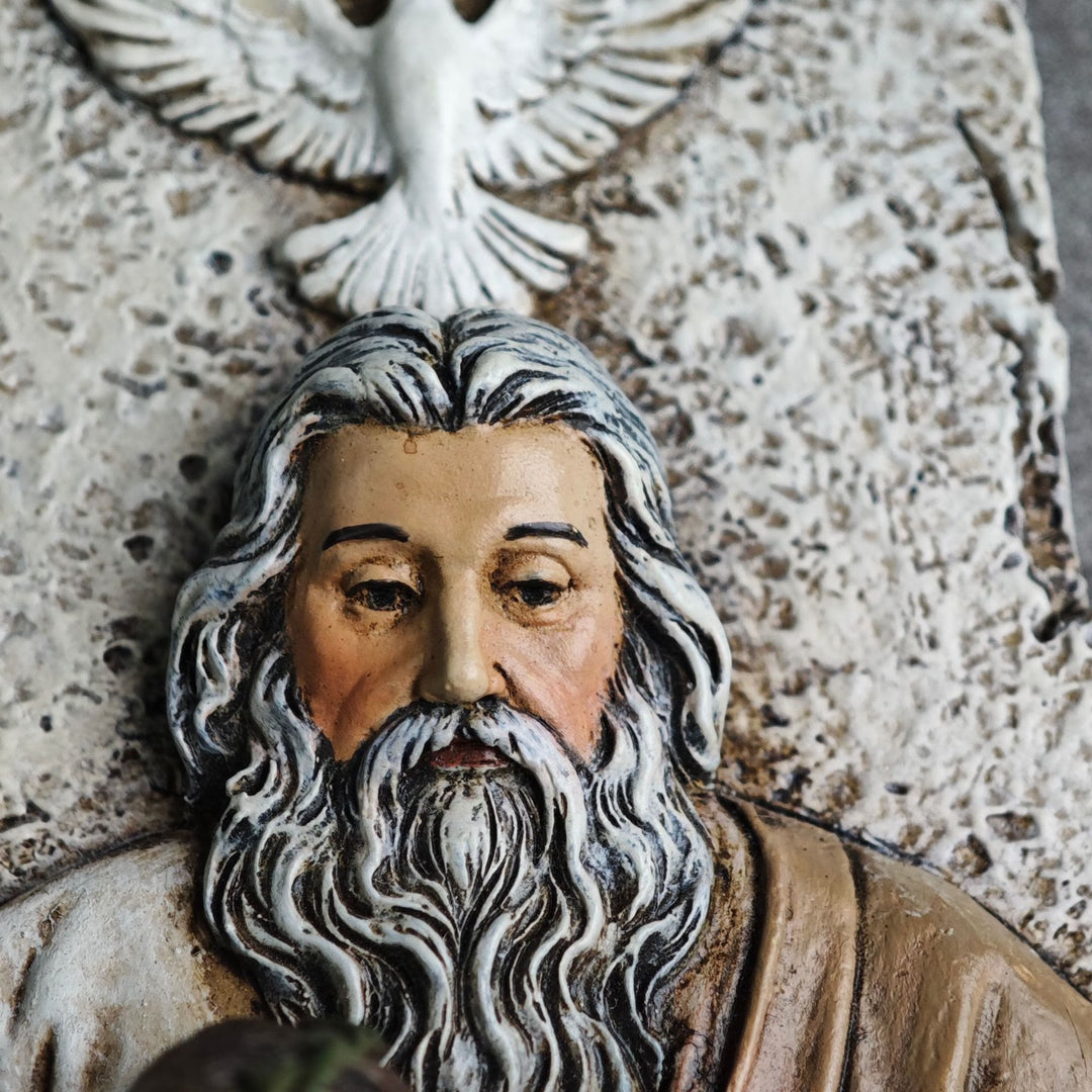 Christianartworkshop Holy Trinity Crucifix Wall Art with Christ, Father and Holy Spirit - image 3