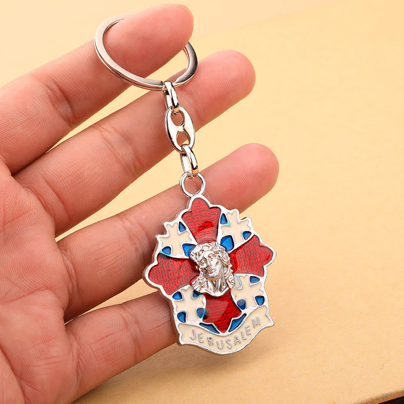 Christianartworkshop Minimalist Silver - Toned Dove Cross Keychain: Subtle Reminder of Divine Love - image 3