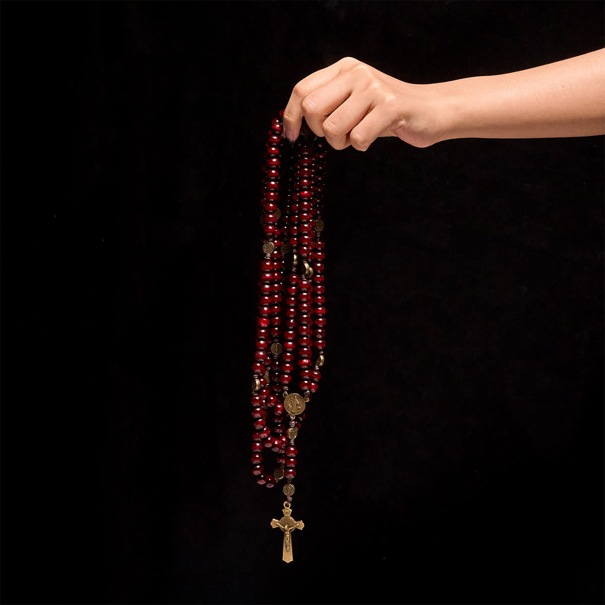 Christianartworkshop 15/20 Decade Olive Wood Rosary with St