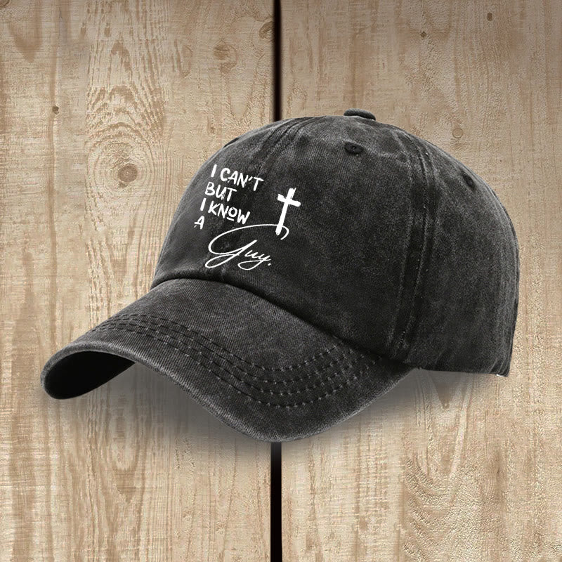 Christianartworkshop I Can't He Can Jesus Cross Everyday Faith Washed Cotton Hat - image 3