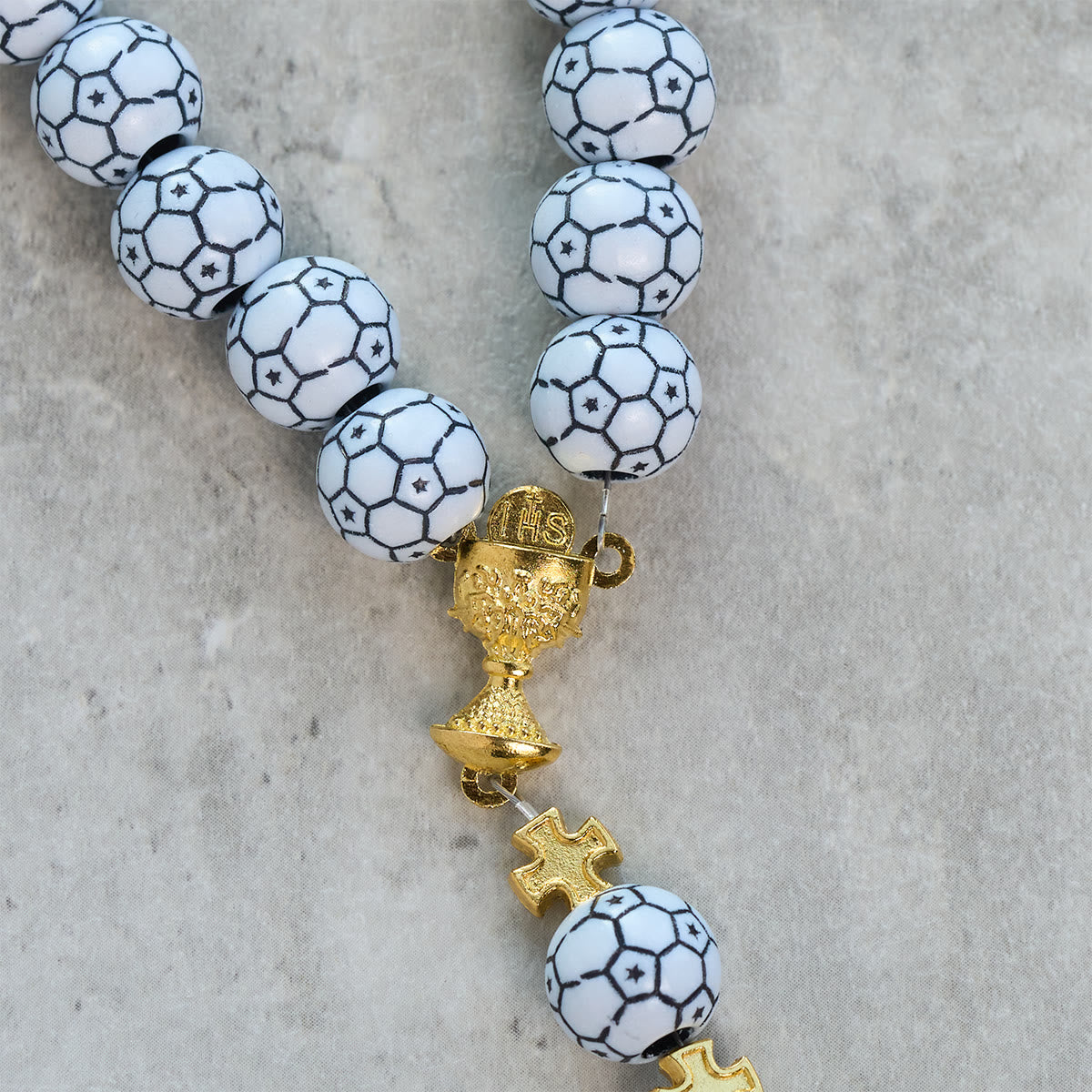 Christianartworkshop Dual Colors Faith & Victory Soccer Rosary