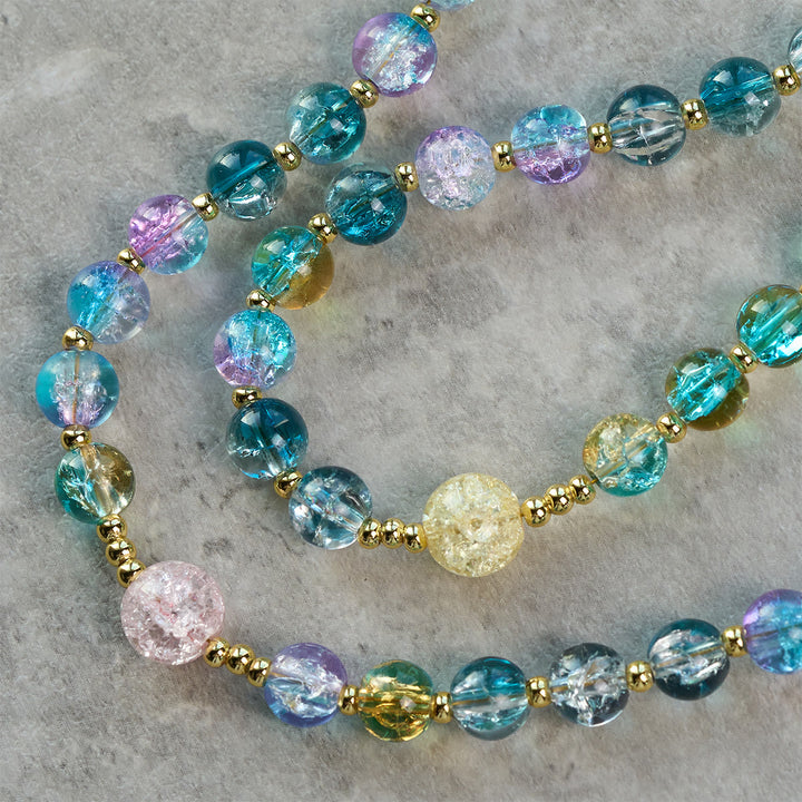 FREE Today: Miraculous Medal & Celtic Cross of 8 mm Round Multicolor Glass Alloy Chain Rosary - image 6