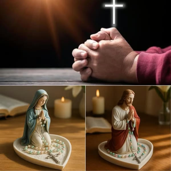 Christianartworkshop Classic Resin Praying Jesus Rosary Holder: A Timeless Emblem of Devotion - image 5