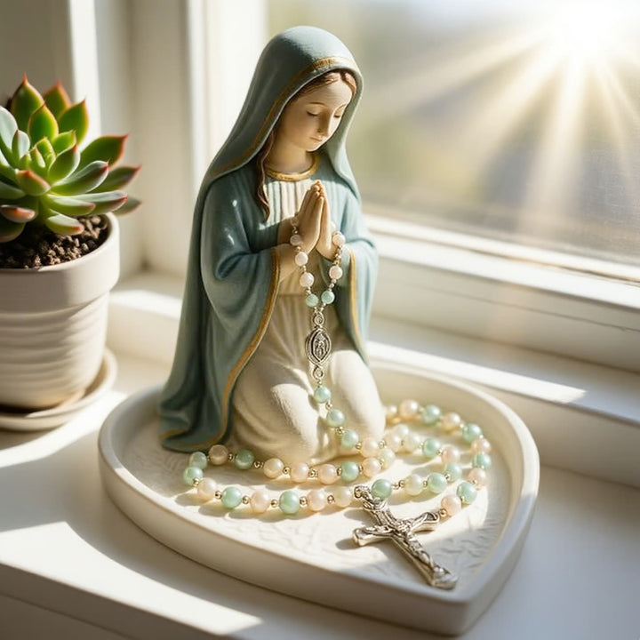 Christianartworkshop Classic Resin Praying Jesus Rosary Holder: A Timeless Emblem of Devotion - image 3