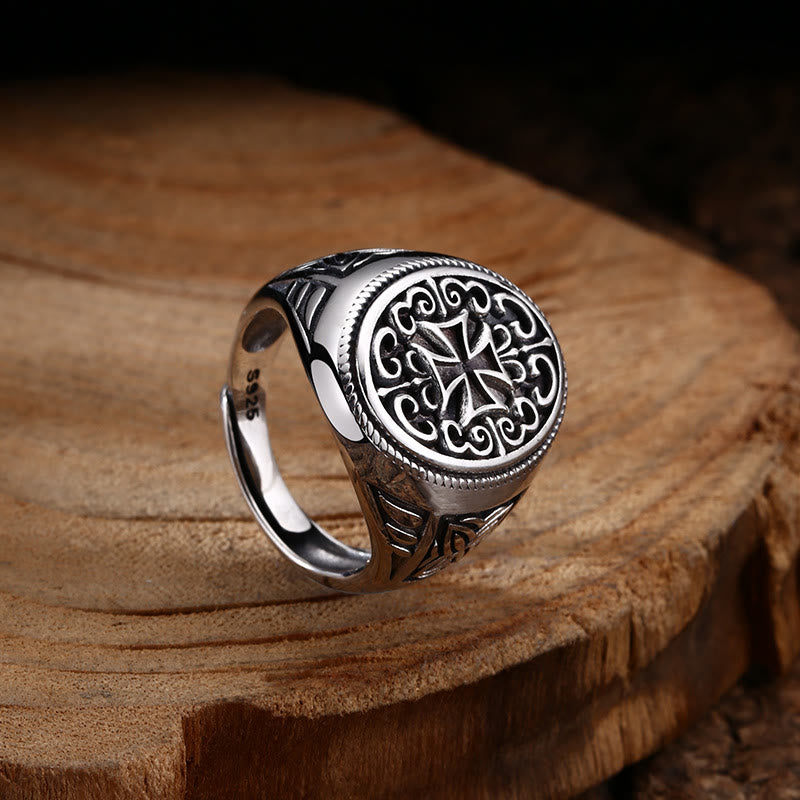 Christianartworkshop Artistic Silver Filigree Cross Ring: A Unique Blend of Art and Belief - image 1