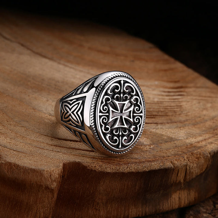 Christianartworkshop Artistic Silver Filigree Cross Ring: A Unique Blend of Art and Belief - 925 Sterling Silver - image 0