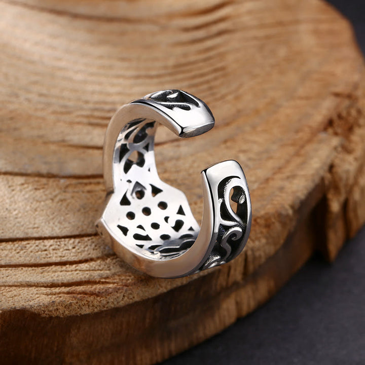 Christianartworkshop Handcrafted 925 Silver Open Cross Ring with Zircon: A Rare Fusion of Craftsmanship and Faith - image 3