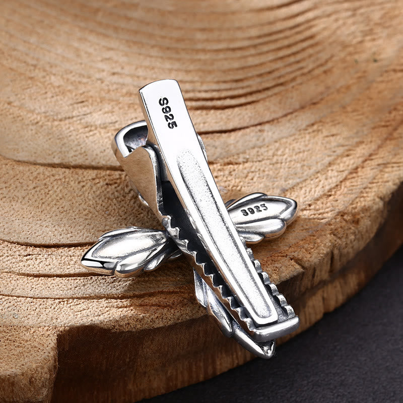 Vintage Textured Silver Cross Ornament Hair Clip - Elegant