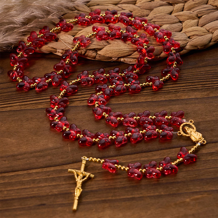 FREE Today: Our Lady's Grace with Blessed Red Butterfly Prayer Beads Animal Rosary - image 2
