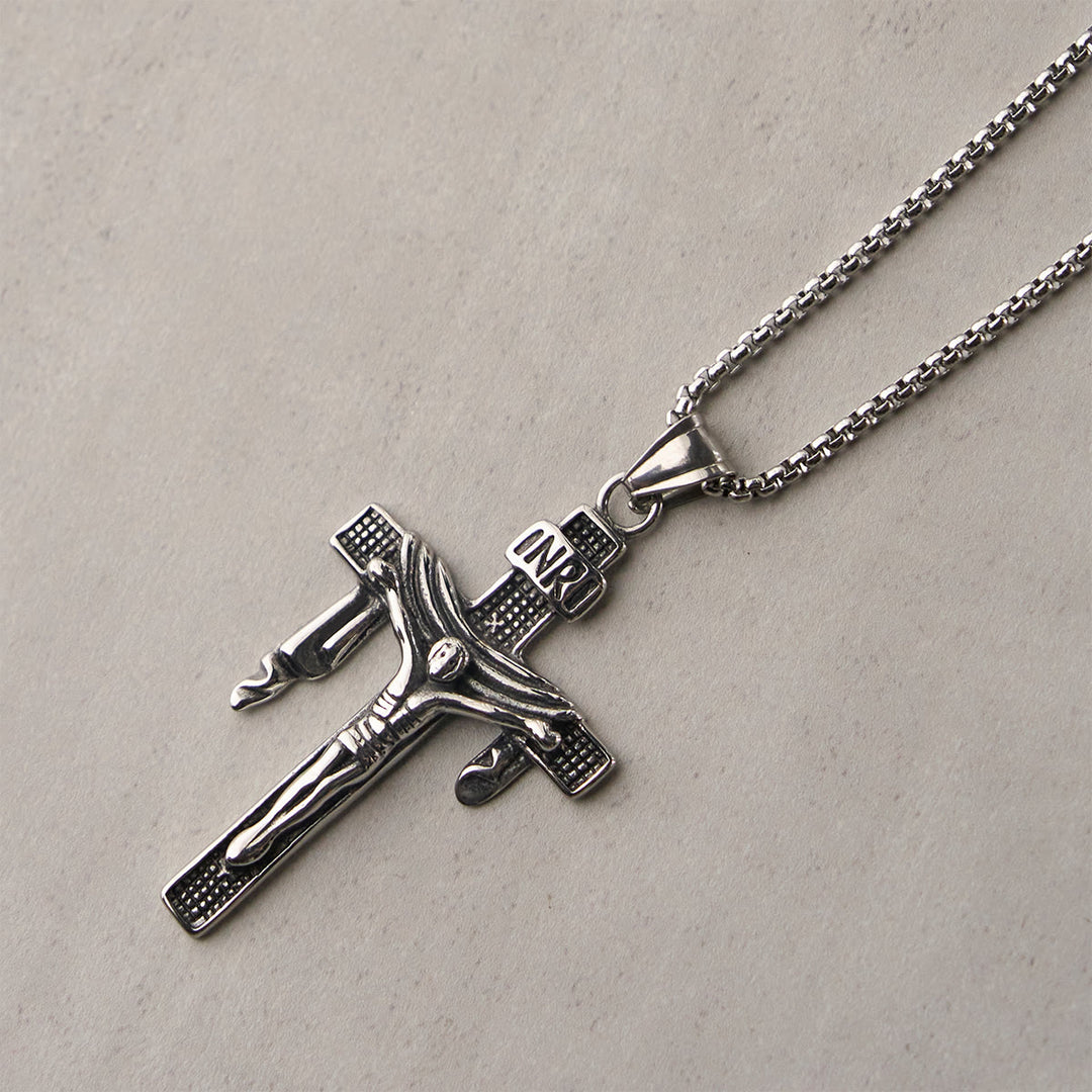 Christianartworkshop Artistic Sterling Silver INRI Cross Necklace: A Unique Blend of Art and Belief - image 3