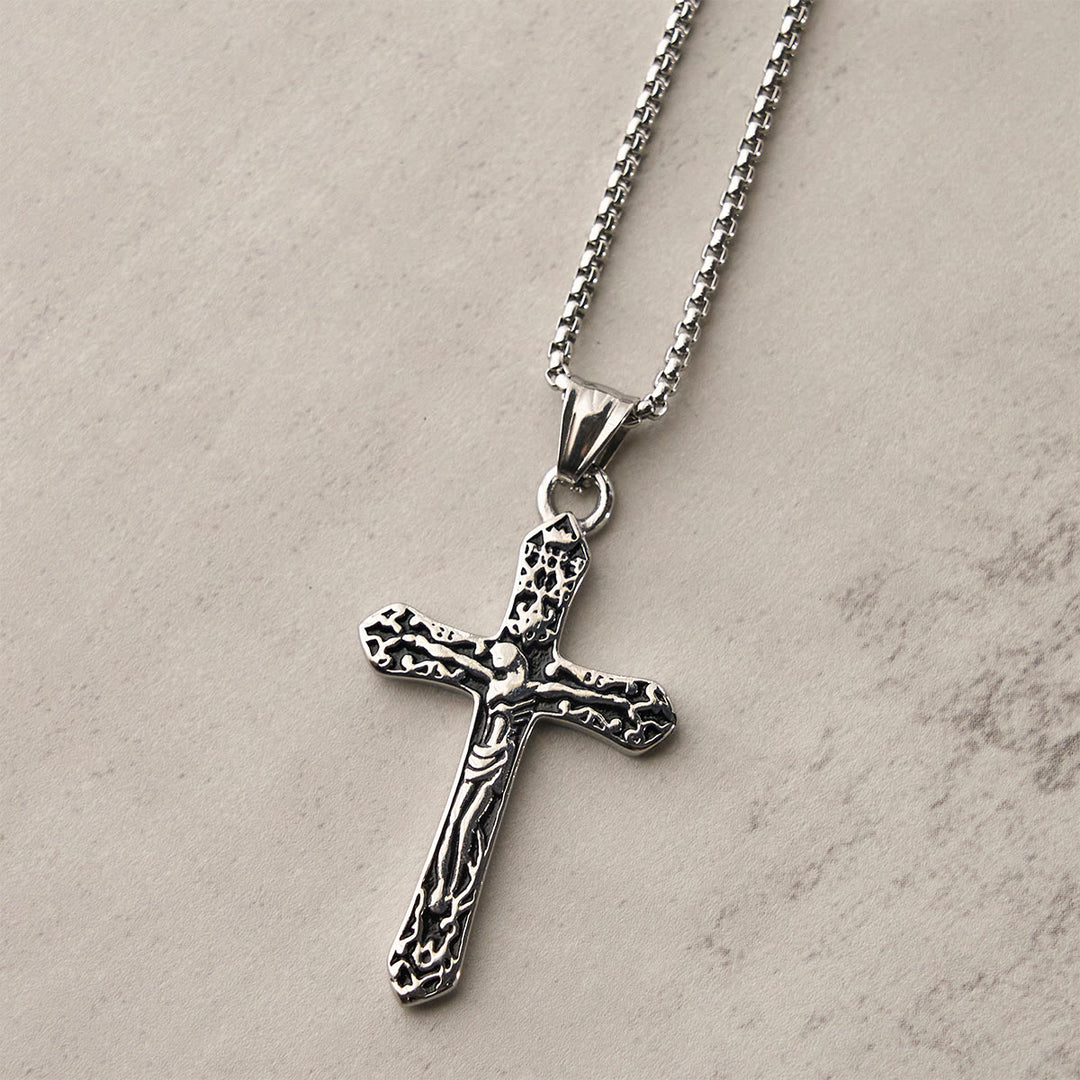 FREE Today: Sacred Strength Crucifix Pendant Necklace with Carved and INRI Cross Designs - image 7