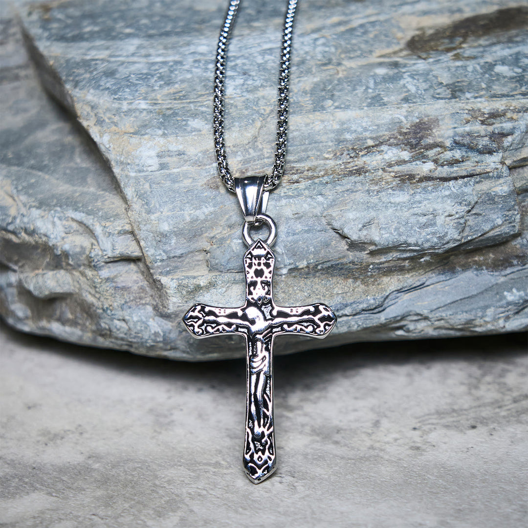 FREE Today: Sacred Strength Crucifix Pendant Necklace with Carved and INRI Cross Designs - image 5