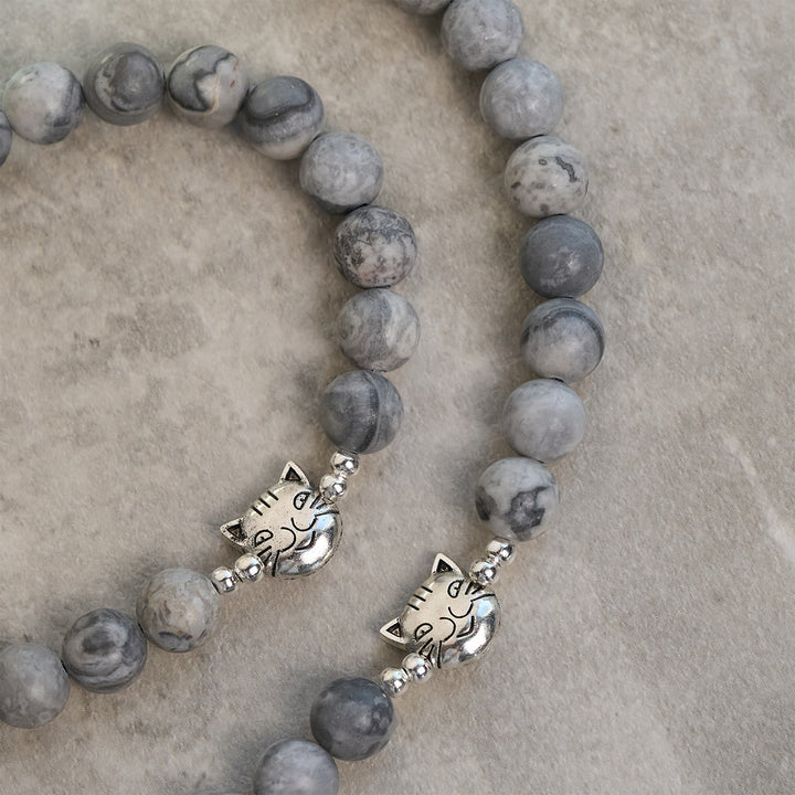 Christianartworkshop Light Grey Tabby Cat Prayer Rosary: Prayerful Care for Stray Cats Animal Rosary - image 6