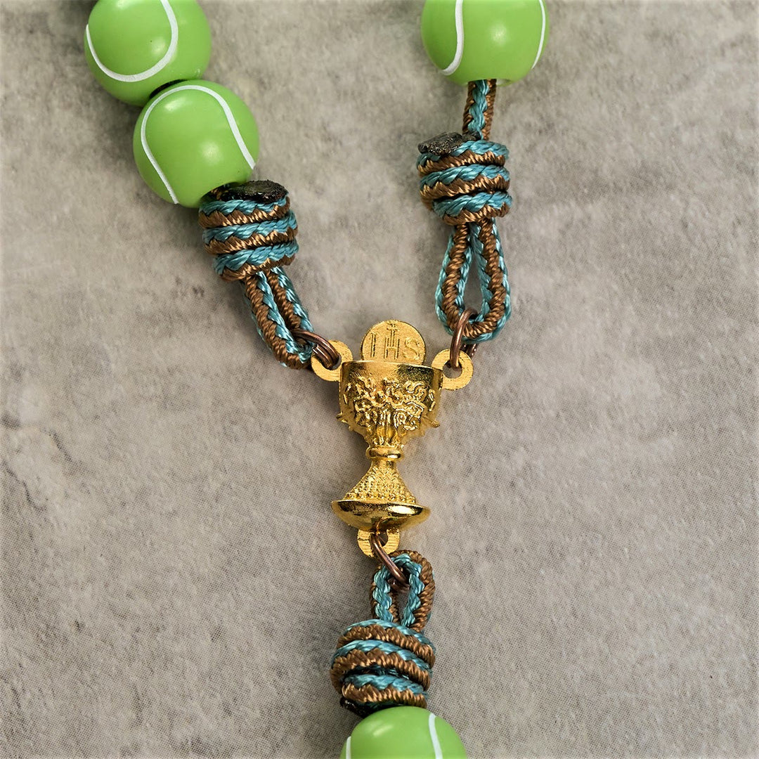 Christianartworkshop Crucifix of Victory with Dynamic Tennis Prayer Rosary: Faith Meets Athletic Passion - image 7