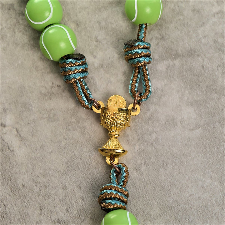 Christianartworkshop Crucifix of Victory with Dynamic Tennis Prayer Rosary: Faith Meets Athletic Passion - image 7