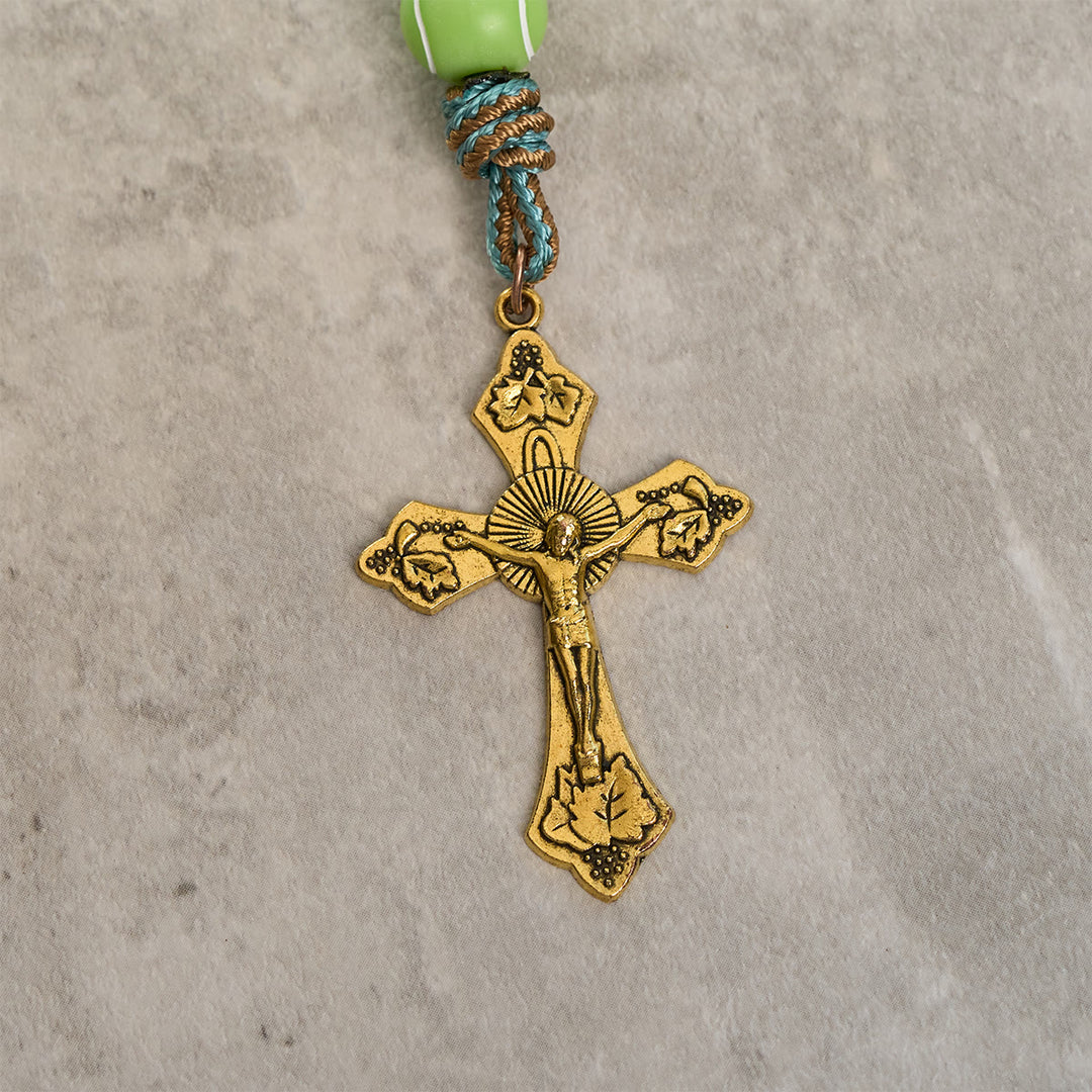 Christianartworkshop Crucifix of Victory with Dynamic Tennis Prayer Rosary: Faith Meets Athletic Passion - image 8