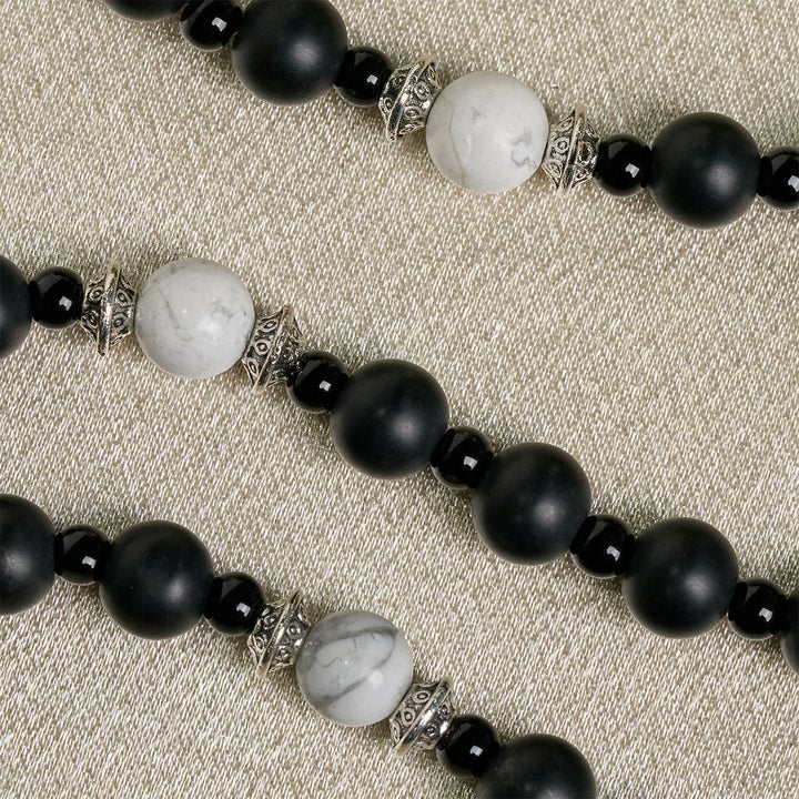 Christianartworkshop Handcrafted Matte Black Beads Rosary with Silver Crucifix & Miraculous Medal - image 8