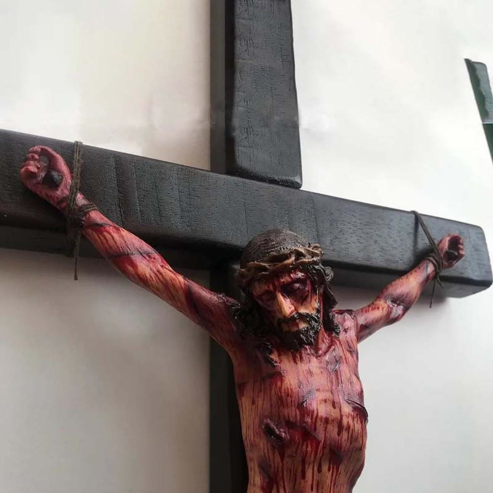 Christianartworkshop Realistic - Styled Crucifix Wall Sculpture: A Profound Symbol of Sacrifice - image 1