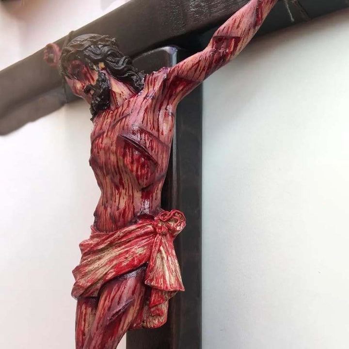 Christianartworkshop Realistic - Styled Crucifix Wall Sculpture: A Profound Symbol of Sacrifice - image 2