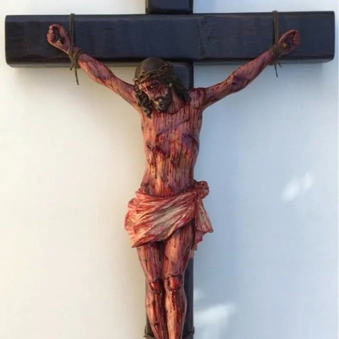 Christianartworkshop Realistic - Styled Crucifix Wall Sculpture: A Profound Symbol of Sacrifice - image 3