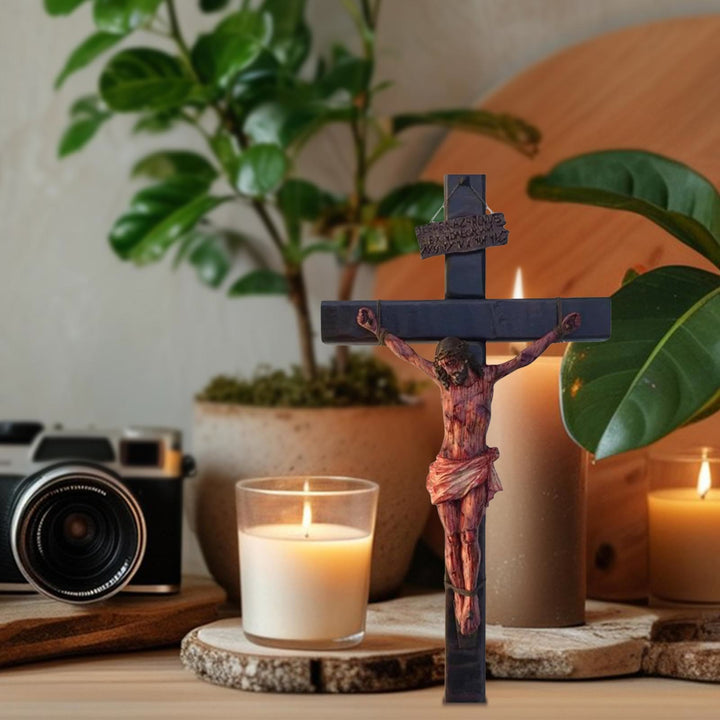 Christianartworkshop Realistic - Styled Crucifix Wall Sculpture: A Profound Symbol of Sacrifice - image 4