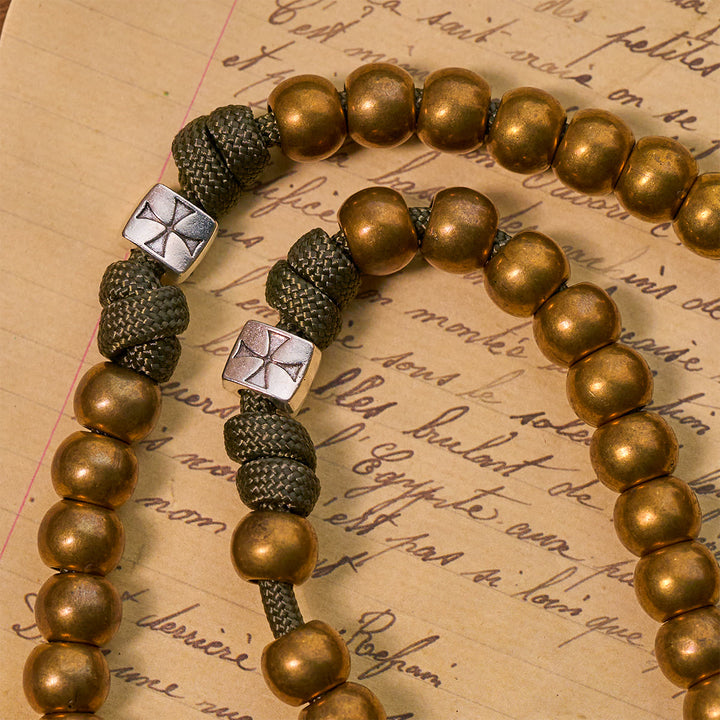 Christianartworkshop Enduring Faith Paracord Rosary with Bronze Beads: Tradition Woven with Strength - image 6