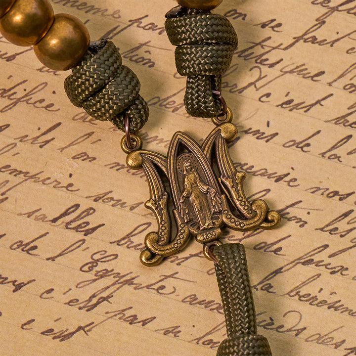 Christianartworkshop Enduring Faith Paracord Rosary with Bronze Beads: Tradition Woven with Strength - image 7